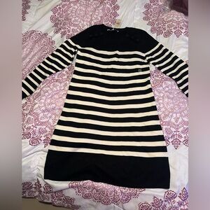 LOFT Black Button-Detail Sweater